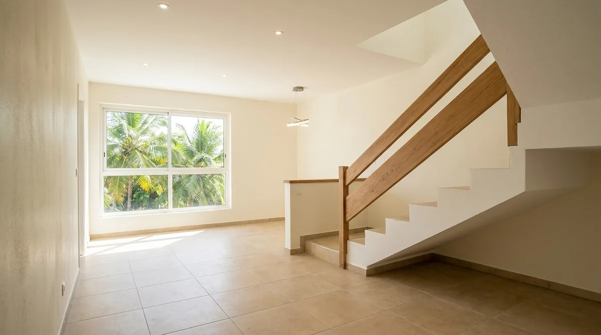 Hall et cage d'escalier d'un immeuble résidentiel rénovés